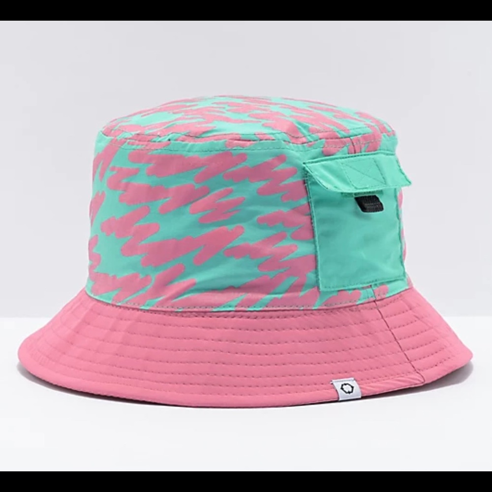 Empyre Blocky Pocket Pink & Mint Bucket Hat